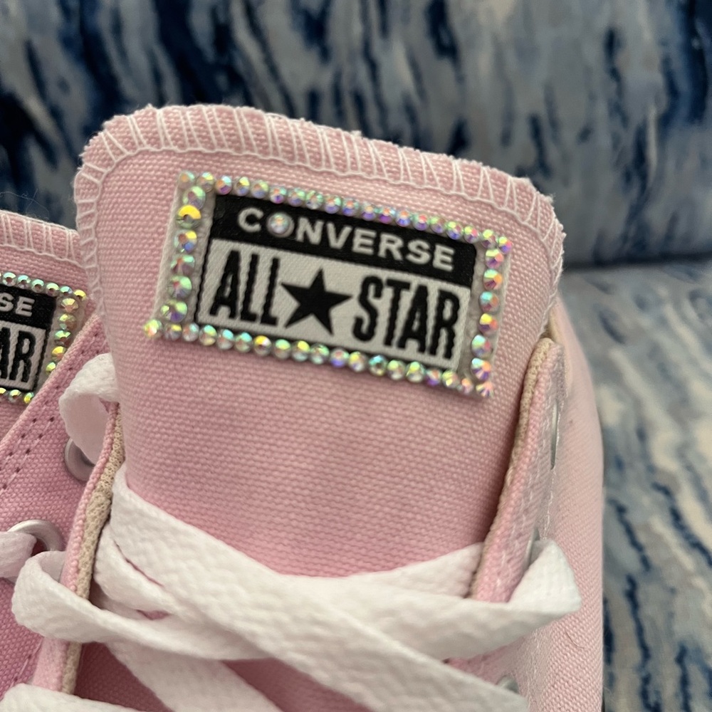 Converse Pink All Star Shoes with White Accents - Picture 2 of 5